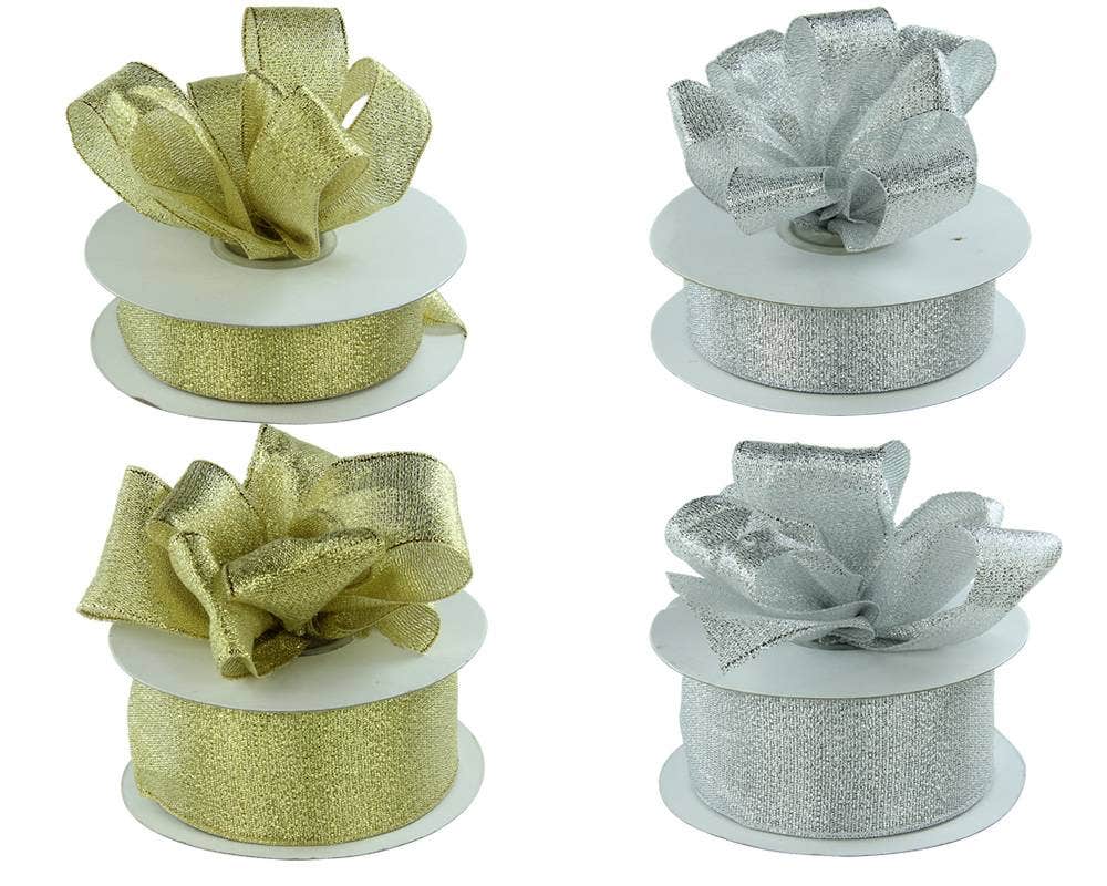 Metallic Taffeta Ribbon | 50 Yard Rolls