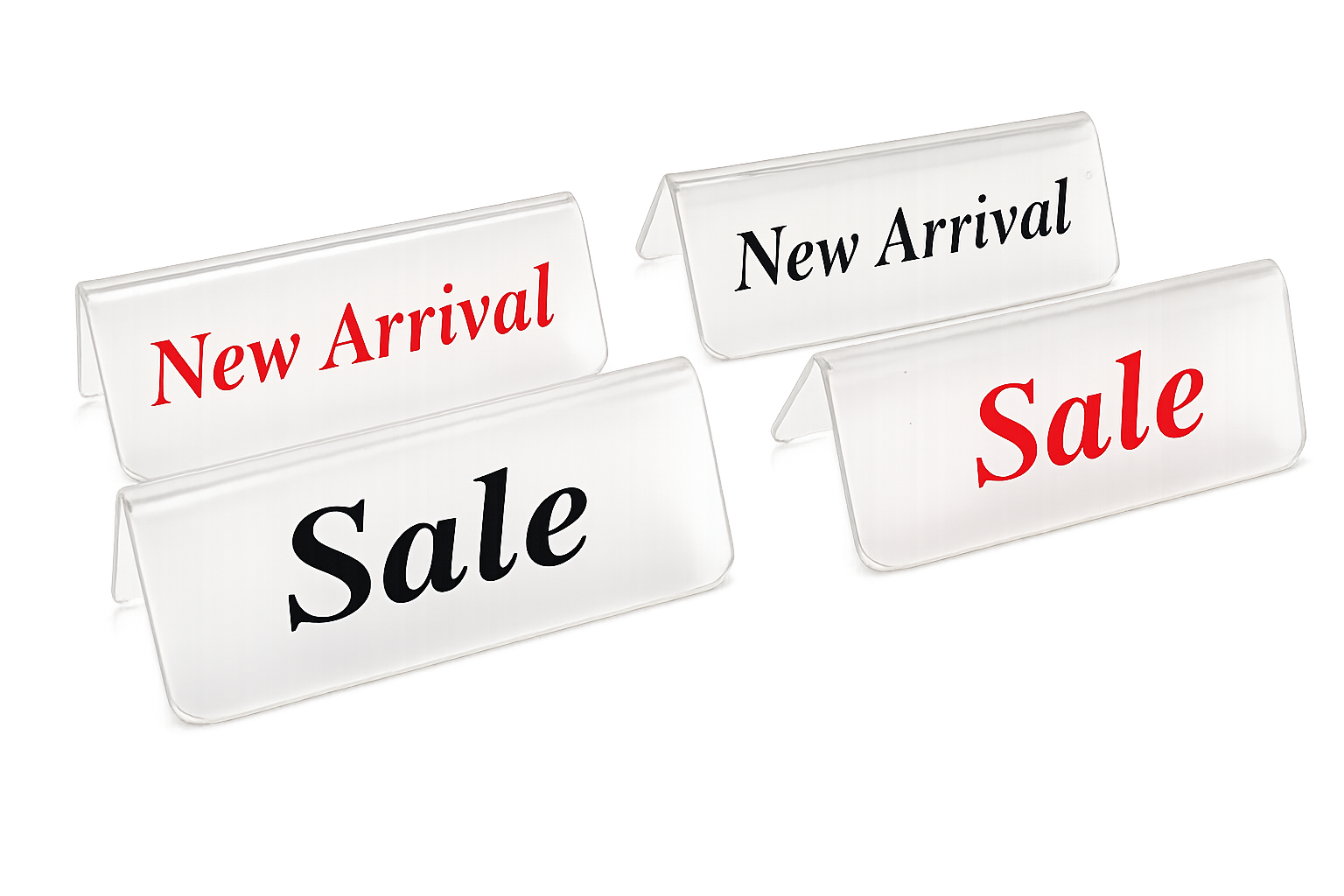 Store Counter Sign Frosted Counter Signs | Black or Red Print – Eddie's Hang-Up Display Ltd.
