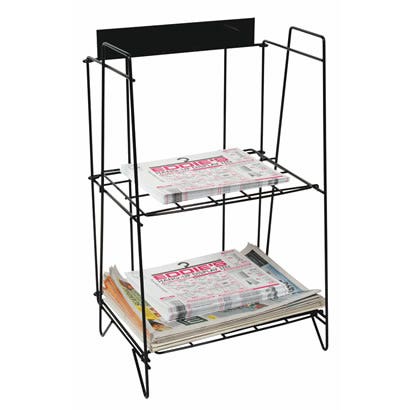 Two Tier Newspaper & Magazine Rack | Eddie's Hang-Up Display Ltd.