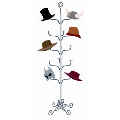 15 Arm Hat Rack - Swirl Line