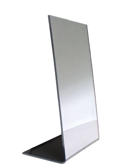 Slant Counter Mirror - 9"h x 7"w