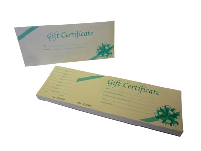 Green Bow Design Gift Certificates