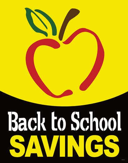 "Back to School Savings" Poster