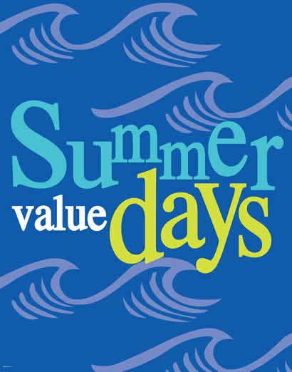 "Summer Value Days" poster