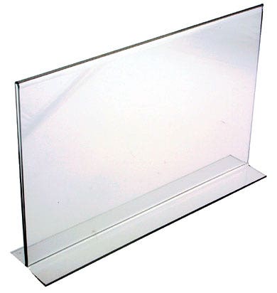 Bottom Loading Sign Holders | Clear Acrylic - Eddie's Hang-Up Display Ltd.