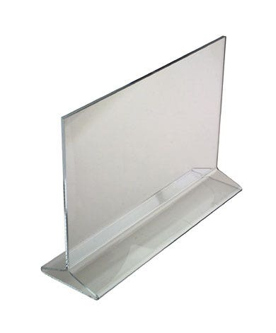 Top Loading Countertop Sign Holders | Clear Acrylic - Eddie's Hang-Up Display Ltd.