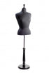 Black Female Dress Form | Adjustable | Tall Wooden Base