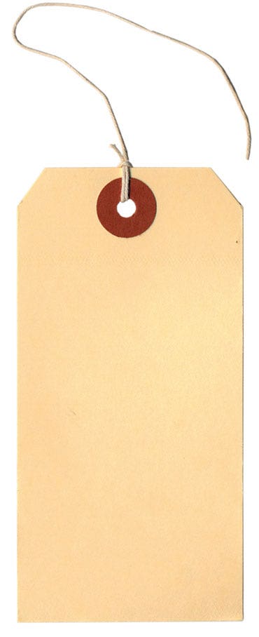 Blank Kraft Shipping String Tags