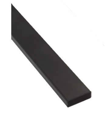 Matte Black Rectangular Tubing (1/2" x 1 1/2")