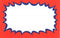 Blank Burst Show Cards | White, Red & Blue - Eddie's Hang-Up Display Ltd.