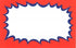 Blank Burst Show Cards | White, Red & Blue - Eddie's Hang-Up Display Ltd.