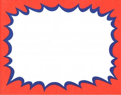 Blank Burst Show Cards | White, Red & Blue - Eddie's Hang-Up Display Ltd.