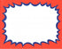 Blank Burst Show Cards | White, Red & Blue - Eddie's Hang-Up Display Ltd.