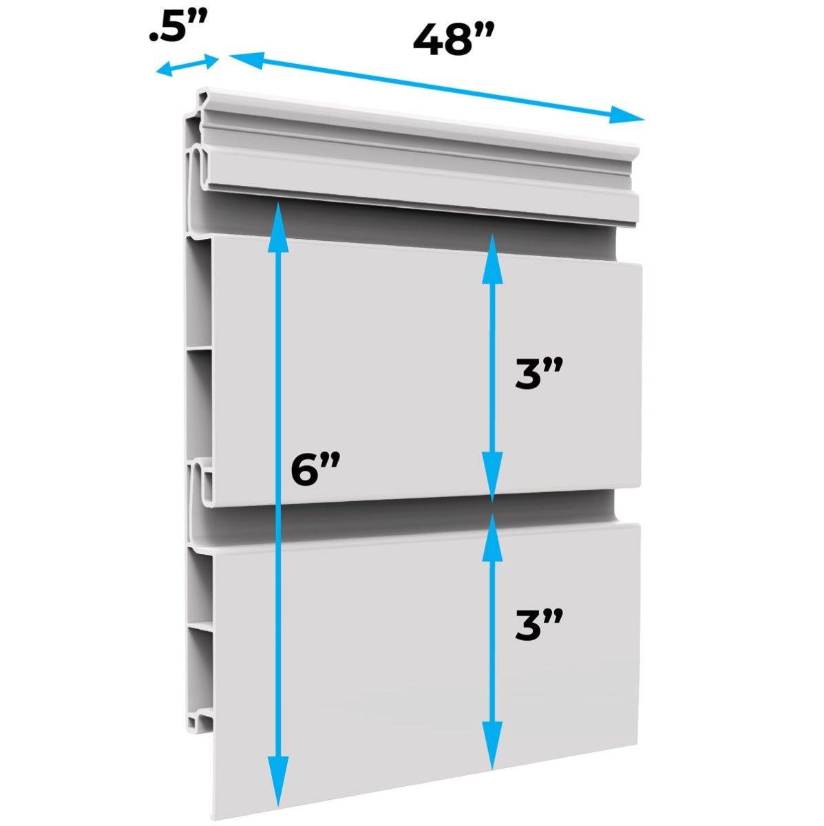 PVC Plastic Slatwall| 4' x 4' | White or Black - Eddie's Hang-Up Display Ltd.