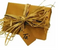 Kraft gift box tied with a natural raffia bow