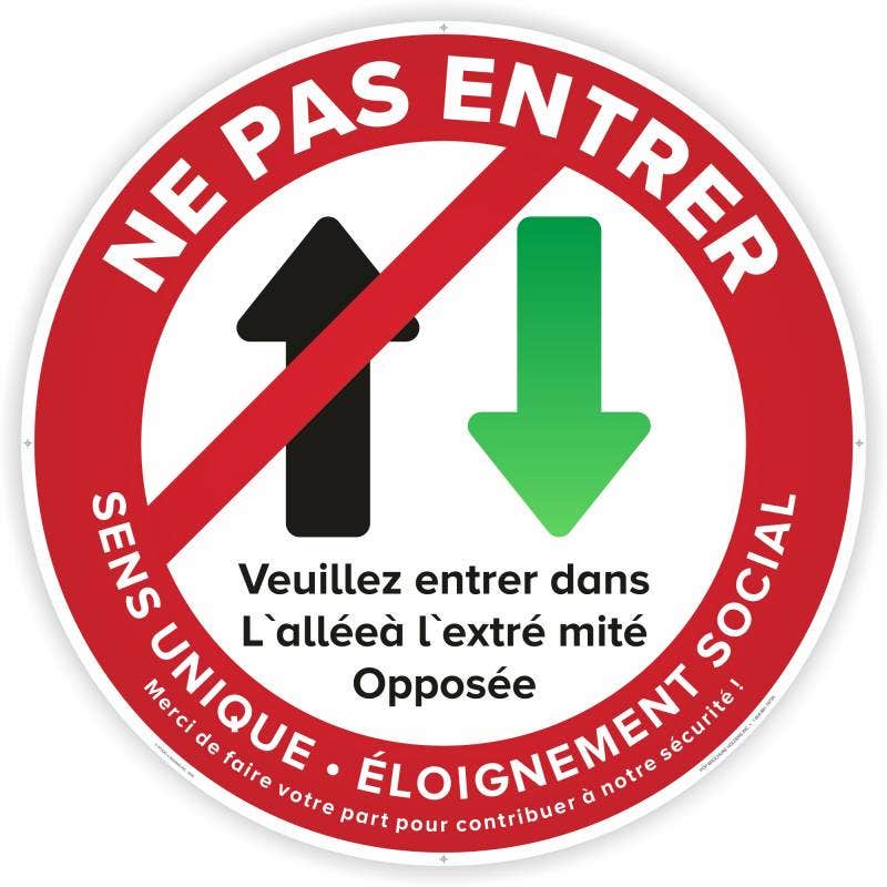 Décalques | Kit de décalcomanies de sol unidirectionnelles (fr) - Eddie's Hang-Up Display Ltd.