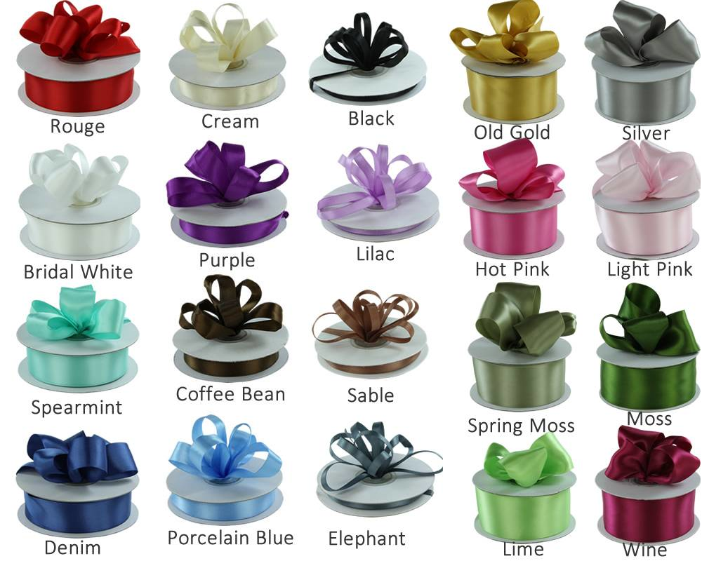 Double Faced Satin Ribbon | 100 Yard Rolls - Eddie's Hang-Up Display Ltd.
