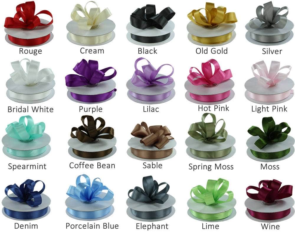 Satin Ribbon Double Faced 5/8” Wide