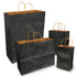 Black 100% Recycled Kraft Paper Bags With Handles