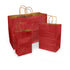 Scarlet Red 100% Recycled Kraft Paper Bags With Handles