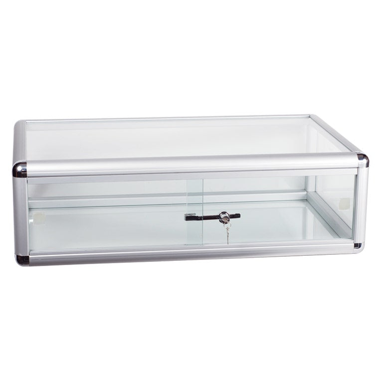 Silver Aluminum Countertop Display Case - 30" x 18" x 9"