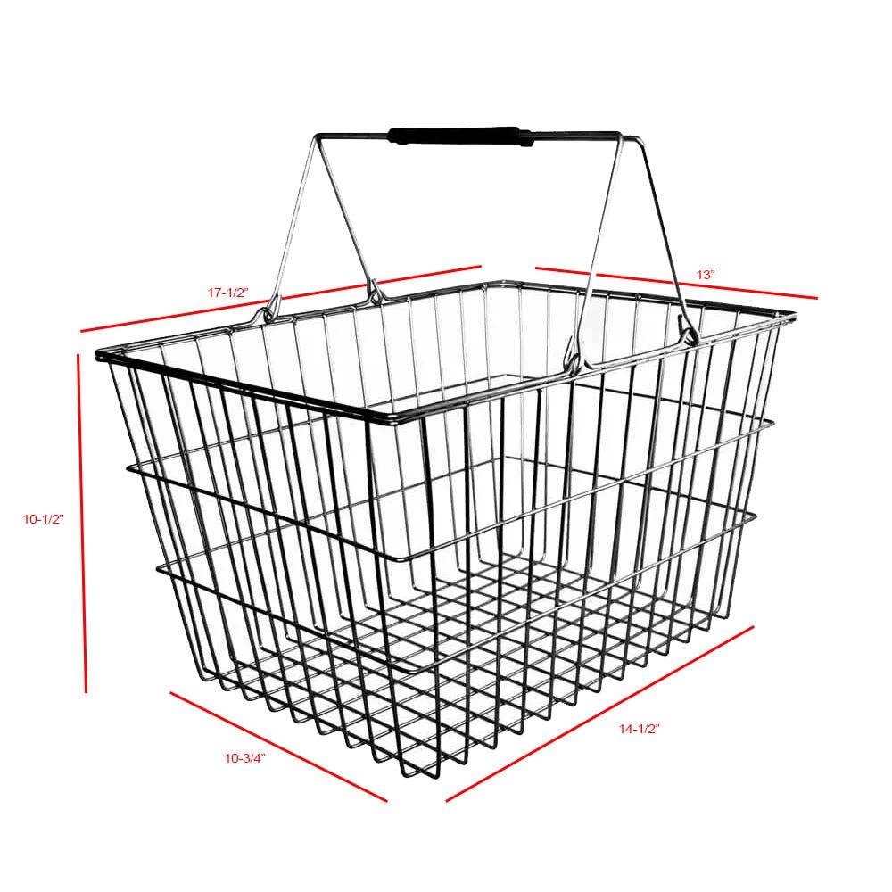 Large Metal Wire Shopping Basket - Eddie's Hang-Up Display Ltd.