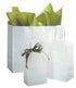 Sacs de courses en papier recyclé à 50 % | Kraft Blanc | Poignées en papier torsadées