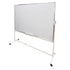 Tableau blanc magnétique réversible mobile | 72" x 48" | Cadre en métal blanc et aluminium